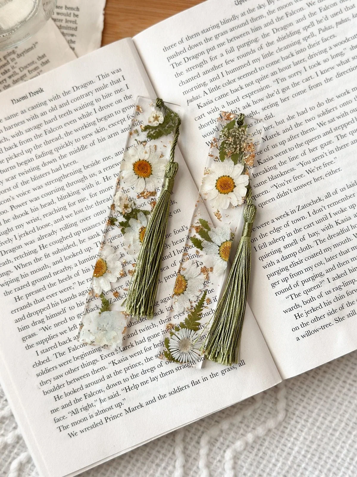 Floral Resin Bookmark