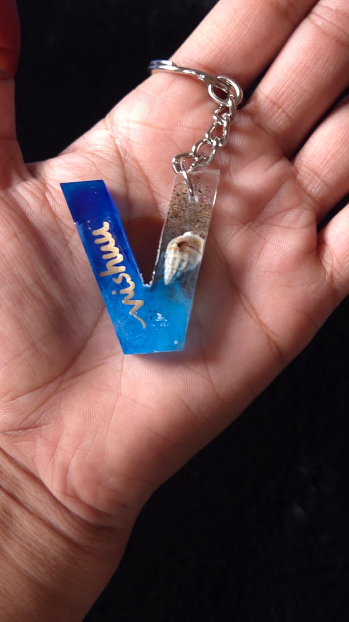 Personalized Resin Name Keychain